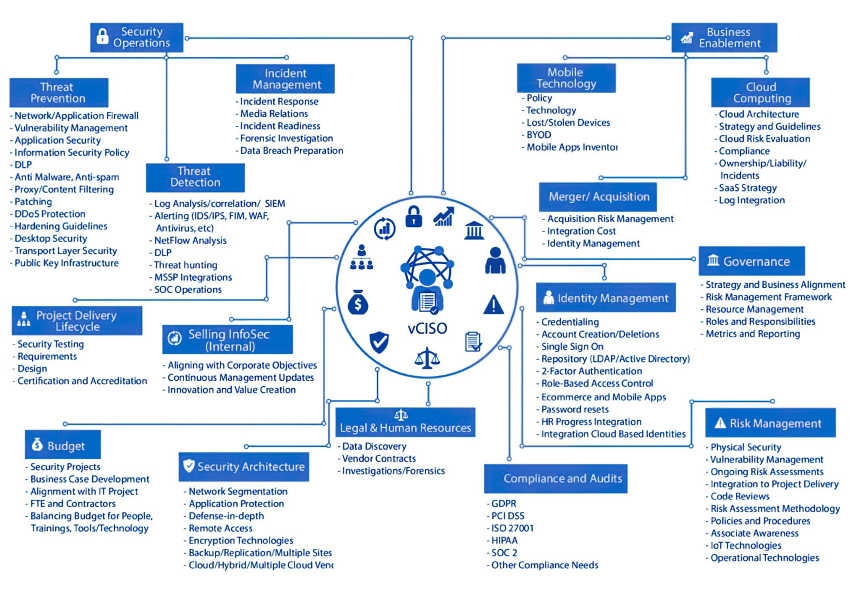 vCISO life cycle mind map